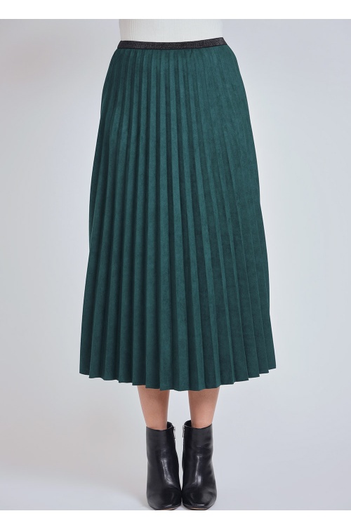 Hunter green 2025 pleated skirt